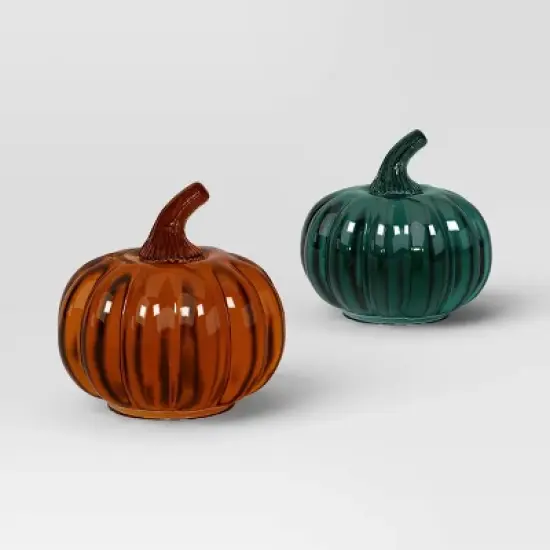 3pk Fall Glass Pumpkins - Threshold&trade; image {2}
