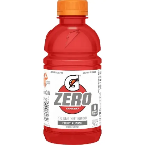Gatorade G Zero Fruit Punch Sports Drink - 12pk/12 fl oz Bottles image {2}