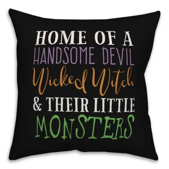 Creative Products Wicked Witch Handsome Devil 16x16 Indoor / Outdoor Pillow image {3}