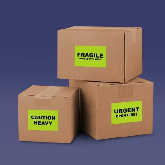 Avery Bright Green Paper Labels, 5.5" x 8.5" Rectangle image {3}