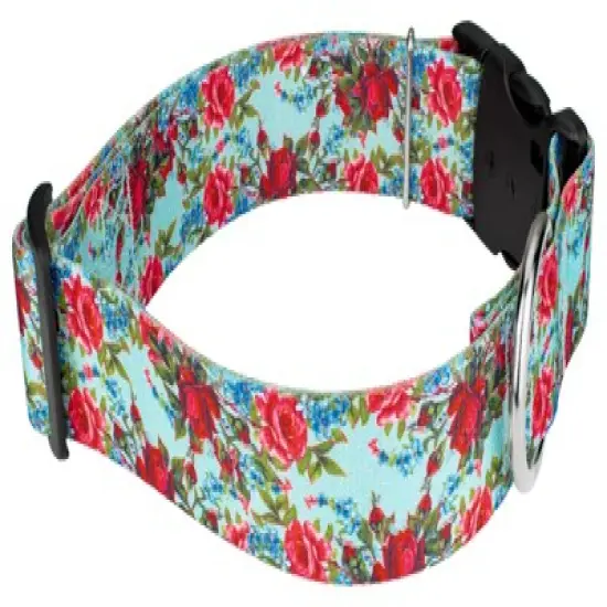 Country Brook Petz 1 1/2 Inch Deluxe Vintage Roses Dog Collar image {2}