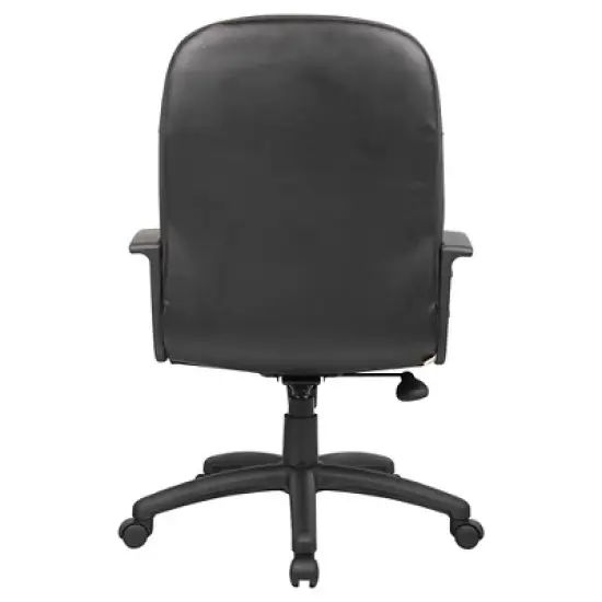 Executive Leather Budget Chair Black - Boss Office Products image {3}