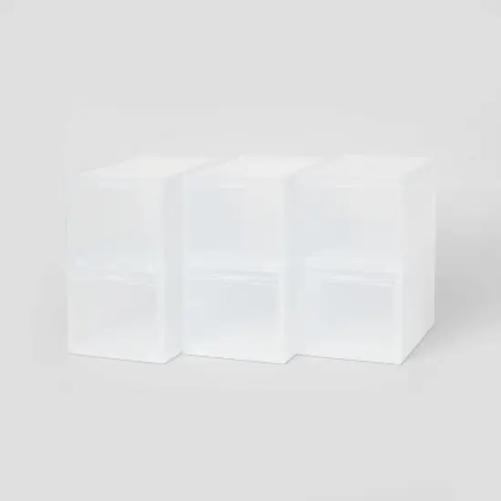 Small Stackable Bins Front Opening Clear Plastic - Brightroom&trade; image {5}