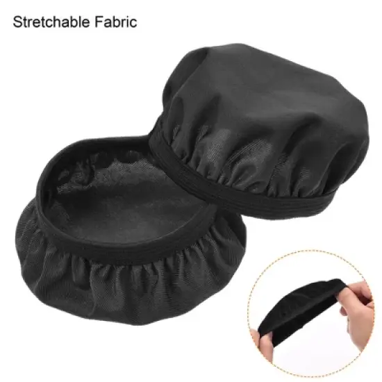 Unique Bargains Reusable Flexible Elastic Fabric Washable Headphone Covers 3 Pairs image {3}