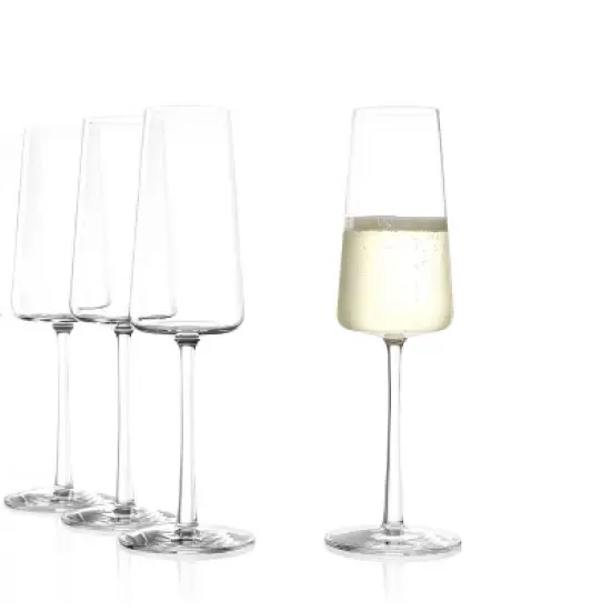 8oz 4pk Crystal Power Champagne Flute Glasses - Stolzle Lausitz image {2}