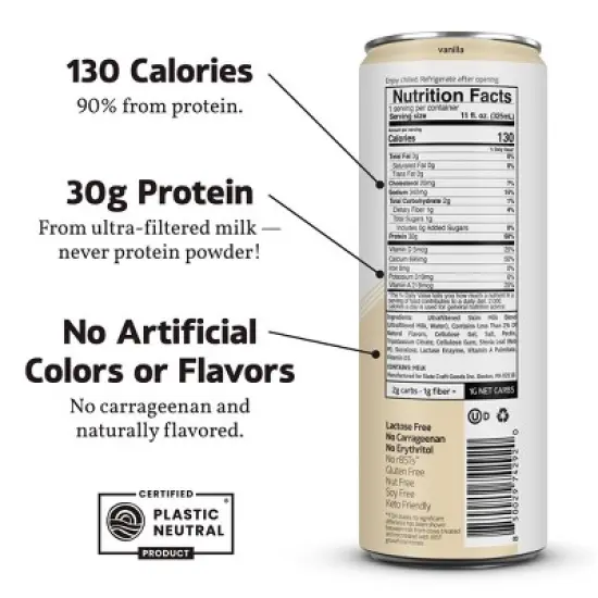 Slate Milk Ultra Vanilla Protein Milk Shake - 11 fl oz image {3}