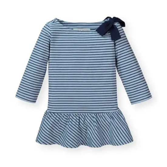 Hope & Henry Girls' Organic Cotton Peplum Knit Top with Bow, Infant image {4}