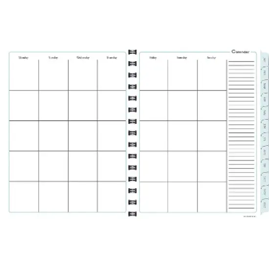 Kahootie Co. Kahootie Co Undated Monthly Calendar 9" x 11.5" Teal Design (ITKCTD) ITKCLTD image {2}