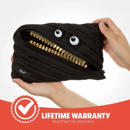 ZIPIT Grillz Large Pencil Case for Kids, Black image {6}