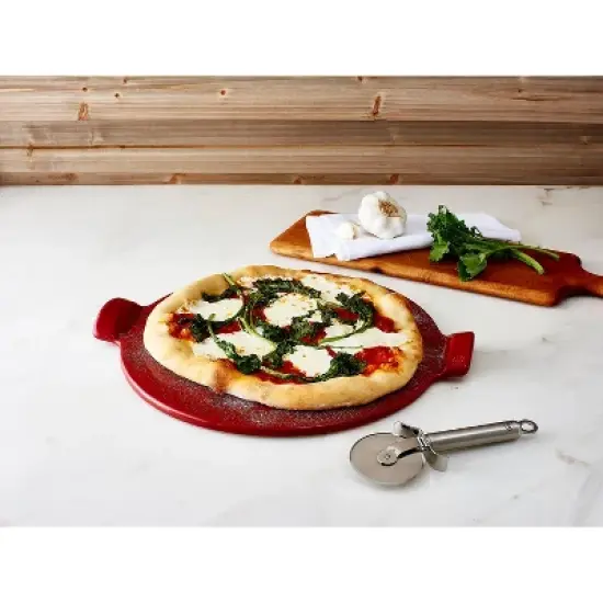 Emile Henry Made In France Flame Individual Pizza Stone, 10", Set of 2, Figue image {1}