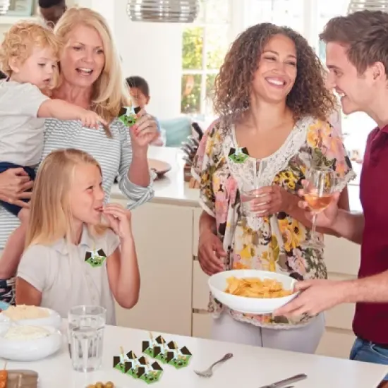 Big Dot of Happiness Woodland Creatures - Baby Shower Conversation Starter - 2-in-1 Dirty Diaper Game - Set of 24 image {2}