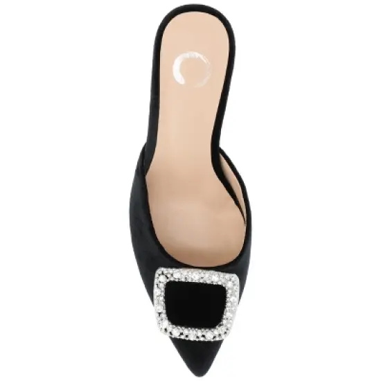 Journee Collection Womens Rishie Slip On Kitten Heel Mule Pump image {3}
