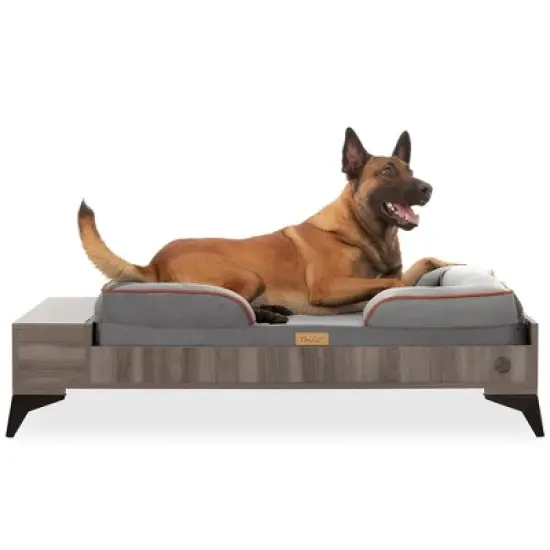 TailZzz Wyatt Wooden Pet Bed with Mattress Elevated Pet Bed  Wooden Pet Bed with Storage  Greenguard Gold Certified Wooden Pet Bed image {11}