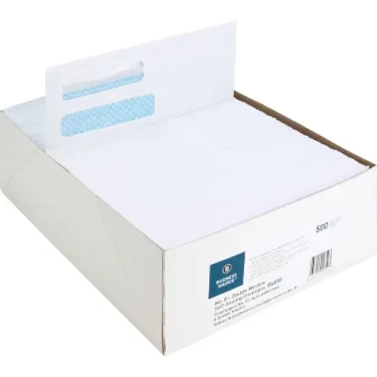 Business Source Double Window Check Envelopes image {2}