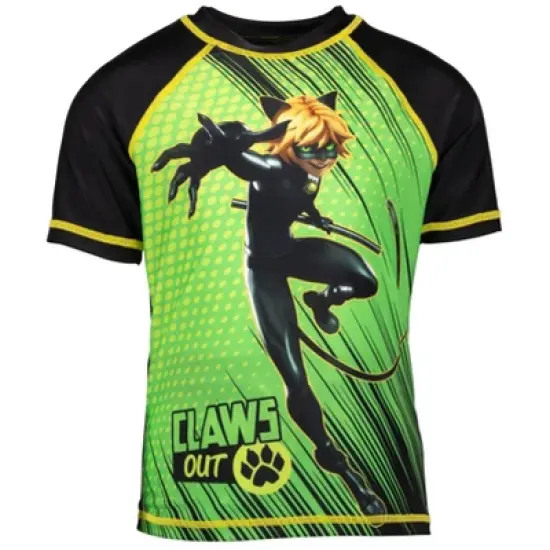 Miraculous Cat Noir Rash Guard and Swim Trunks Outfit Set Little Kid to Big Kid image {2}