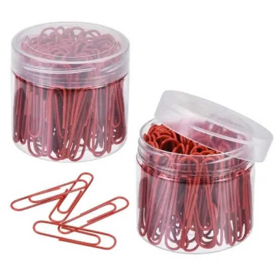 Unique Bargains Prevent Tearing Pages Metal Medium Size Paper Clip 200 Pcs image {3}