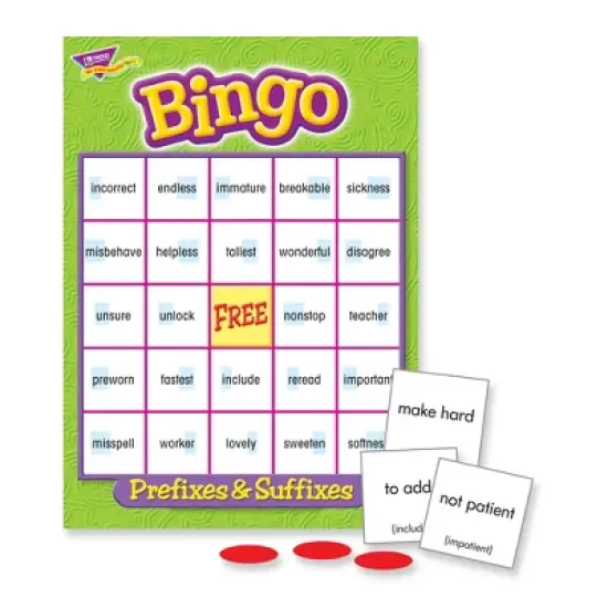 TREND Prefixes & Suffixes Bingo Game image {1}