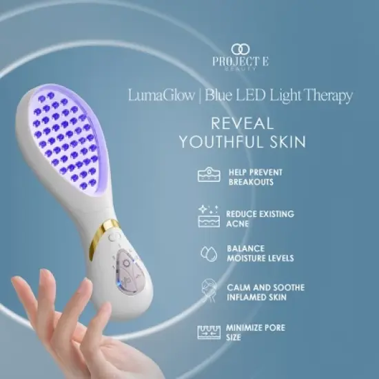 Project E Beauty LumaGlow Blue Light Therapy For Acne | Acne Light Therapy For Face | Blue Light Acne Treatment Device | Spot Scars Remove | Facial image {3}