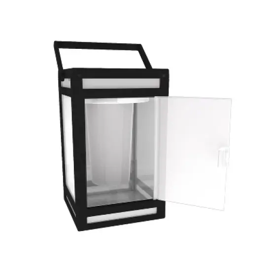 8" LED Solar Portable Outdoor Lantern with Flame - Techko Maid image {3}