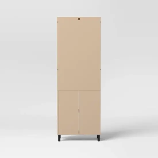 Mixed Material Library Bookcase with Doors Natural Wood - Room Essentials&trade; image {3}