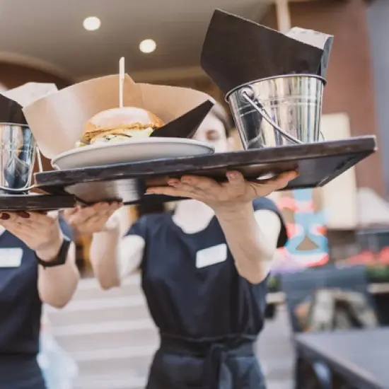 Unique Bargains Plastic Reusable Lightweight Rectangular  Serving Tray 3 Pcs image {3}