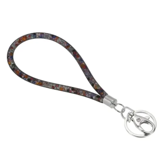 Unique Bargains Crystal ID Card Wristlet Bling Keychain Lanyards with Metal Clasps image {5}