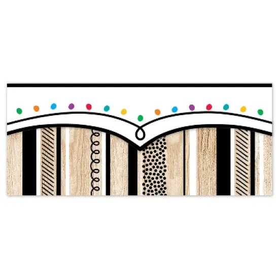 Creative Teaching Press&reg; Core Decor Stripes and Doodles on Wood EZ Border, 48 Feet Per Pack, 3 Packs image {3}