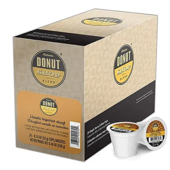 Authentic Donut Shop Blend Coffee Pods, Decaffeinated Medium Roast Coffee in Single Serve Cups, 24 Count image {5}