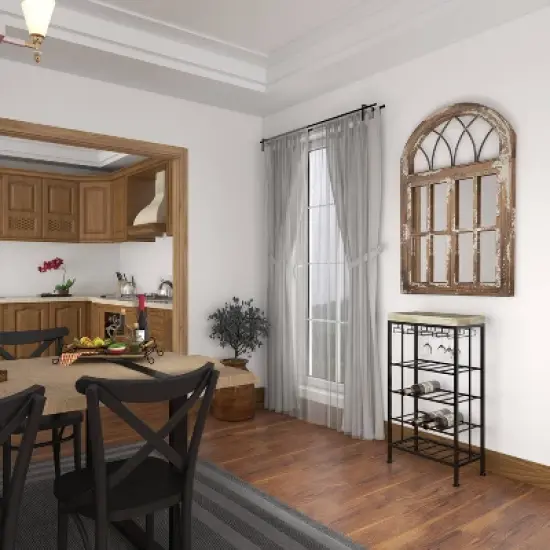 Industrial Metal Rectangle Wine Rack Black - Olivia & May image {17}