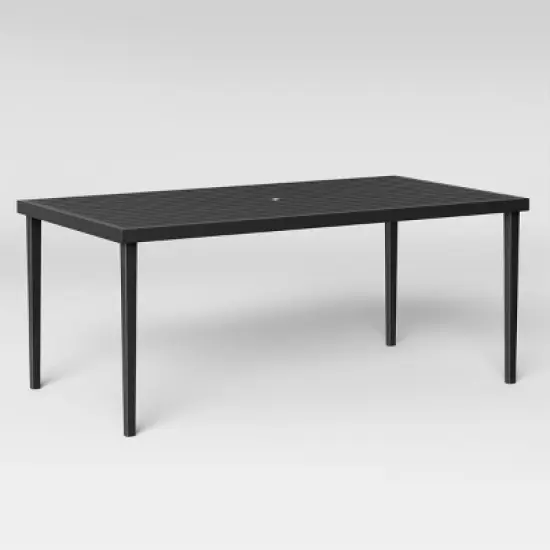 Fairmont Rectangle Steel Patio Dining Table, Outdoor Furniture - Black - Threshold&trade; image {2}