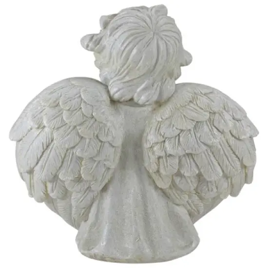 Northlight 9" Cherub Angel Wings Bird Feeder Outdoor Garden Statue image {2}