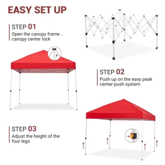 Easy Pop-Up Canopy, Pop Up Commercial Pop-Up Gazebo Tent, Waterproof Outdoor Screen Tent for Parties, Camping, Garden, Outdoor image {1}
