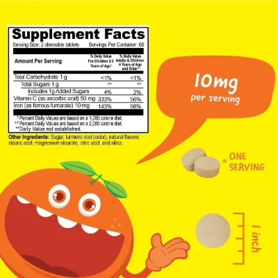 VitaWorks Kids - Iron With Vitamin C - 120 Chewables image {2}