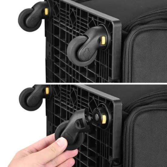 Byootique Rolling Makeup Case with Independent Travel Toiletry Bags Black image {5}