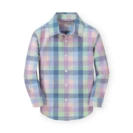 Hope & Henry Boys' Poplin Button Down Shirt, Kids image {12}