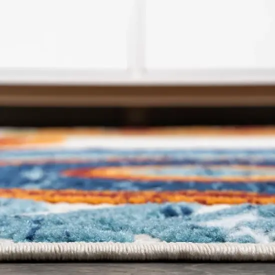 Cassis Ornate Ogee Trellis High-Low Indoor/Outdoor Area Rug - JONATHAN Y  image {5}