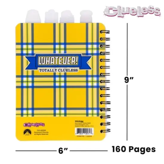 Inkology, LLC Clueless 4-Tab Spiral Notebook With 160 Dotted Sheets | 6 x 9 Inches image {6}