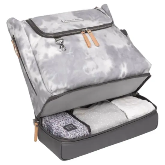 Petunia Pickle Bottom Pivot Backpack Diaper Bag - Smoke Swirl Tie Dye Coated Canvas image {7}