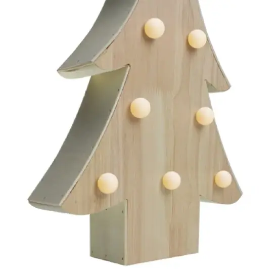 Northlight Lighted 3D Wooden Christmas Tree Decoration - 15" image {4}