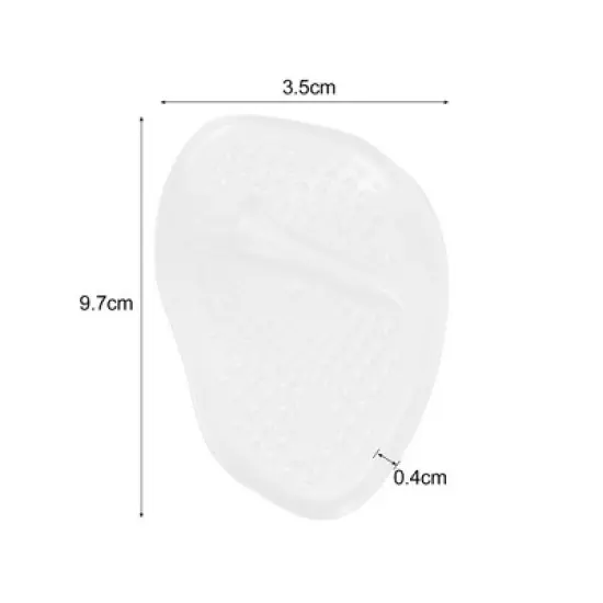 Unique Bargains Silicone Heel Support Cup Pads Orthotic Insole Plantar Care Heel Pads 12Pcs Clear image {3}