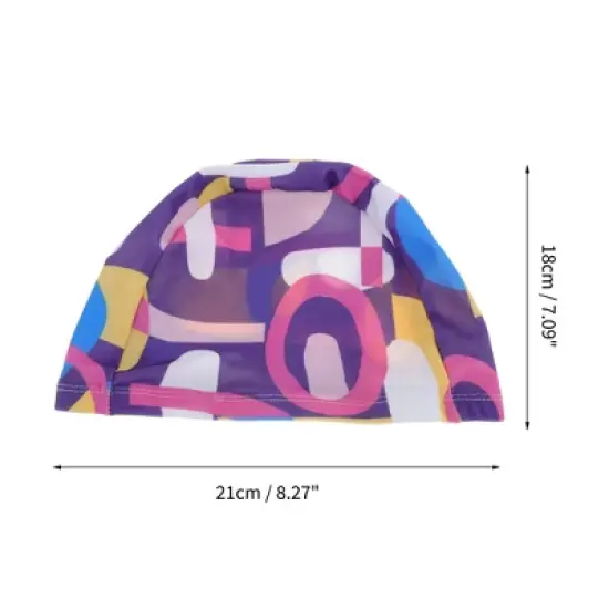 Unique Bargains Nylon Irregular Geometric Swim Cap 1 Pc image {3}