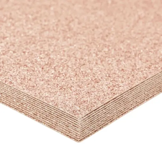 Bright Creations 24 Sheets Rose Gold Glitter Cardstock Paper for Scrapbooking, Wedding Invitations, Cake Toppers, 280gsm, 8.5 x 11 In image {6}