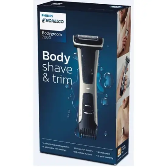 Philips Norelco Bodygroom Series 7000 Men's Rechargeable Electric Trimmer - BG7030/49 image {1}