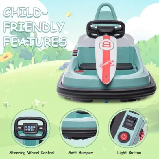 6V Kids Ride-On Bumper Car for Toddlers (Ages 3-6) &ndash; 360&deg; Spin, Lights, Music, Horn & Safety Belt image {4}