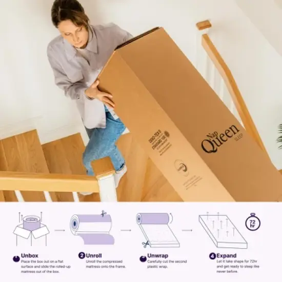 NapQueen 8" Maxima Hybrid of Innerspring and Cooling Gel Memory Foam Mattress image {2}