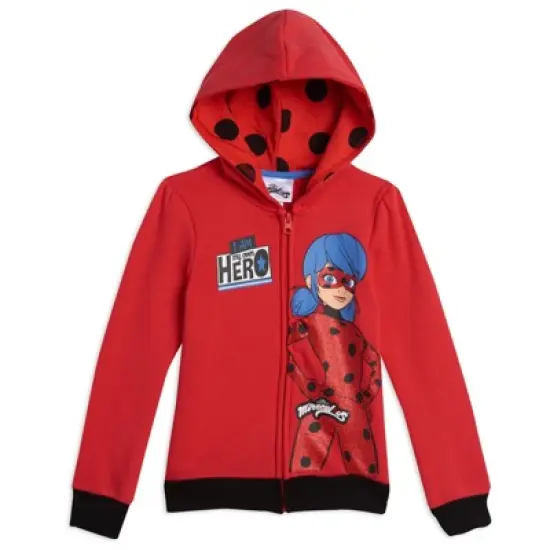 Miraculous Ladybug Girls Zip Up Hoodie Little Kid to Big Kid  image {7}