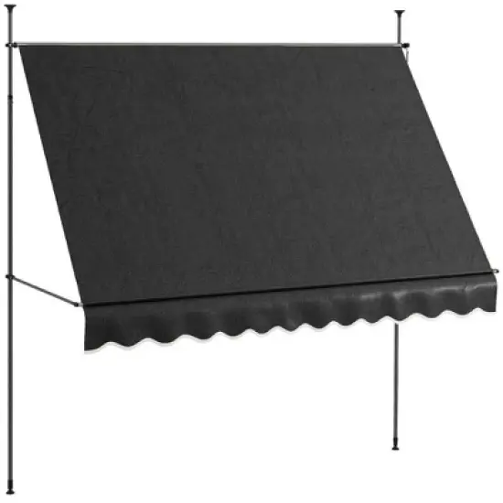 Resenkos Patio Awning, Outdoor Sun Shade Shelter Cover Awnings,10' x 4' Manual Retractable Awning, Non-Screw Patio Awning, UV Resistant, image {10}