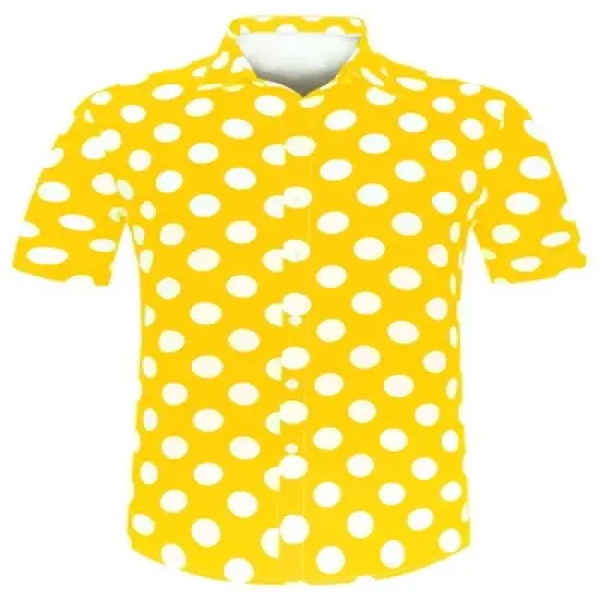 Lars Amadeus Men's Summer Polka Dots Button Down Short Sleeves Hawaiian Shirts image {8}