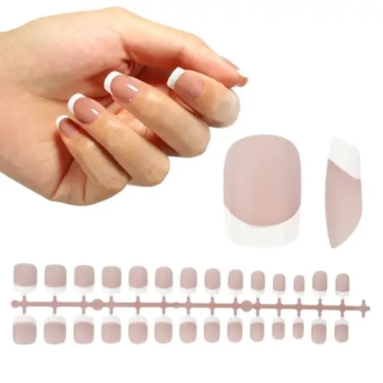 Unique Bargains Square French DIY Nail Tips 15 Sizes 240 Pcs image {7}