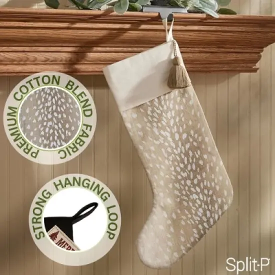 Split P Axis Spotted Tan Stocking image {2}